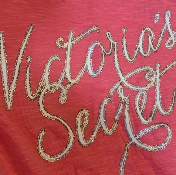 Victorias Secret Tank Pajama Set Pink Stars Sparkly Pink Black Gray White Silver - Picture 7 of 9